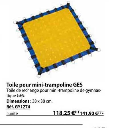 toile pour mini-trampoline ges
