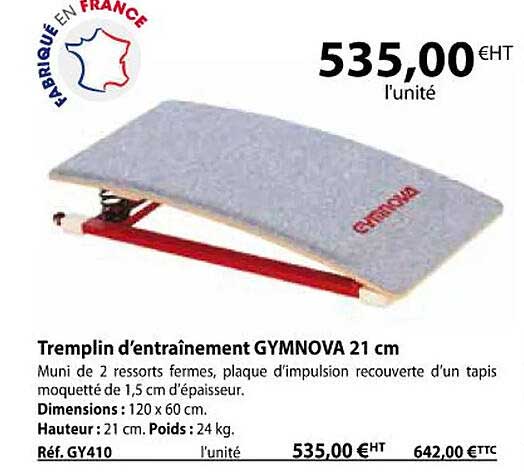 tremplin d'entraînement gymnova 21 cm