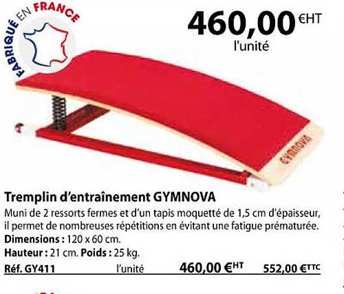 tremplin d'entraînement gymnova