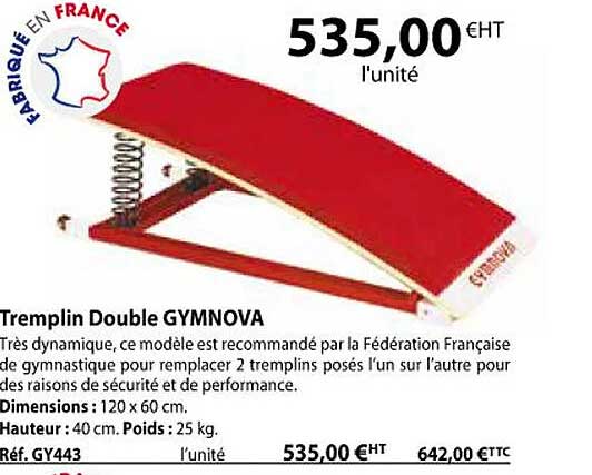tremplin double gymnova