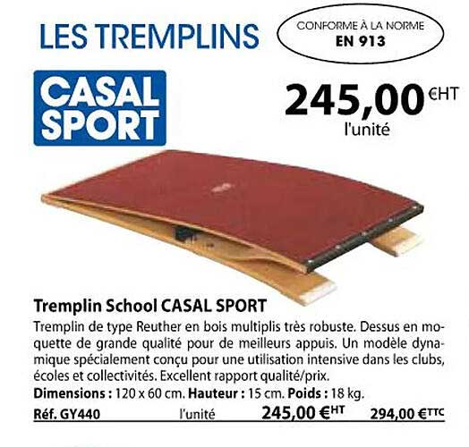 tremplin school casal sport