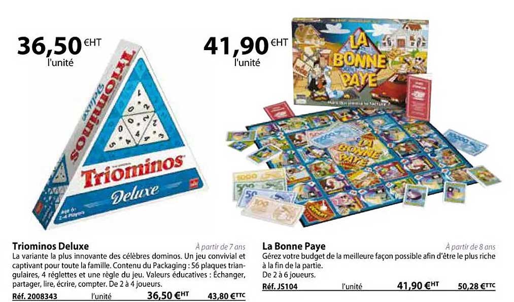 triominos deluxe, la bonne paye