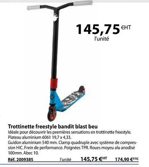 trottinette freestyle bandit blast beu