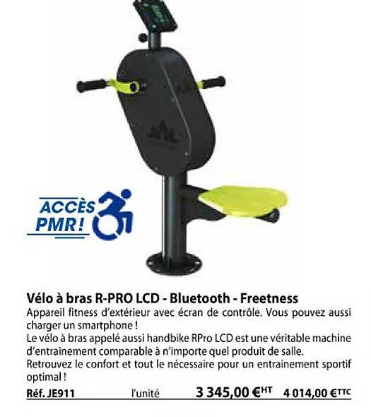 vélo à bras r-pro lcd - bluetooth - freetness