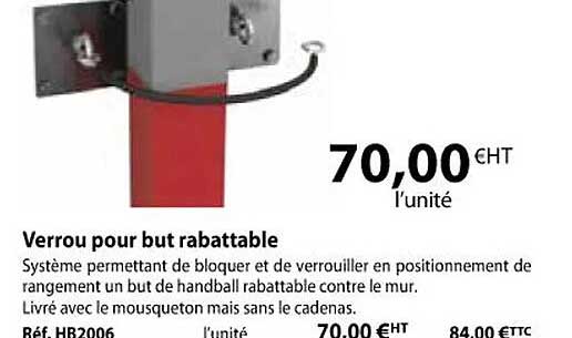 verrou pour but rabattable