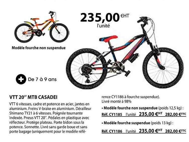 vtt 20" mtb casadei