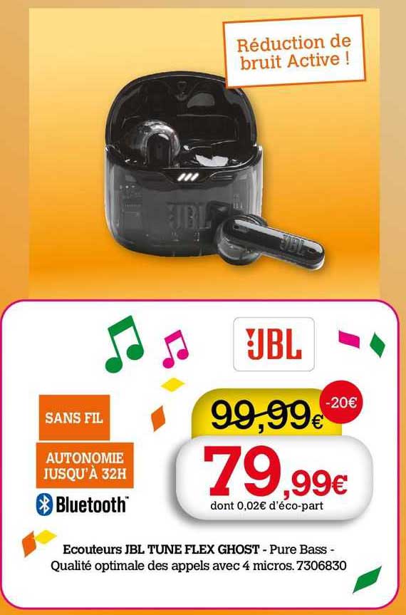 écouteurs jbl tune flex ghost