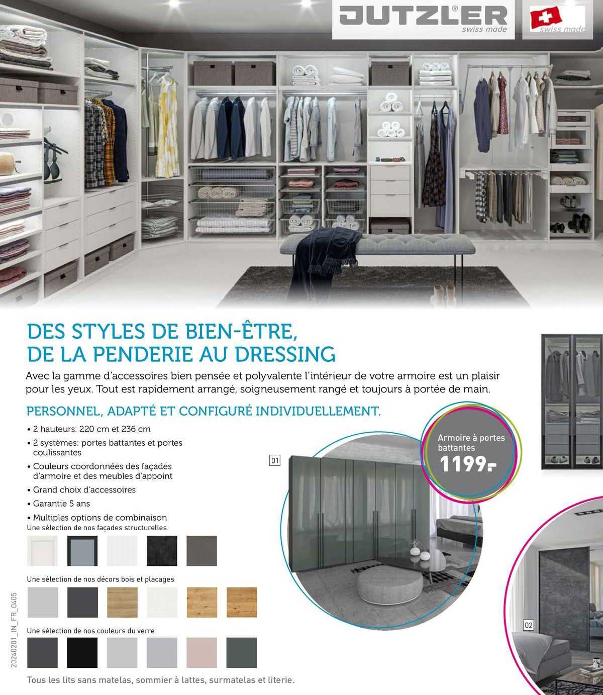 armoire à portes battantes jutzler