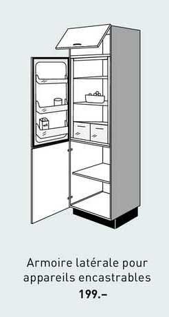 armoire latérale pour appareil encastrables