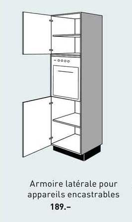 armoire latérale pour appareils encastrables