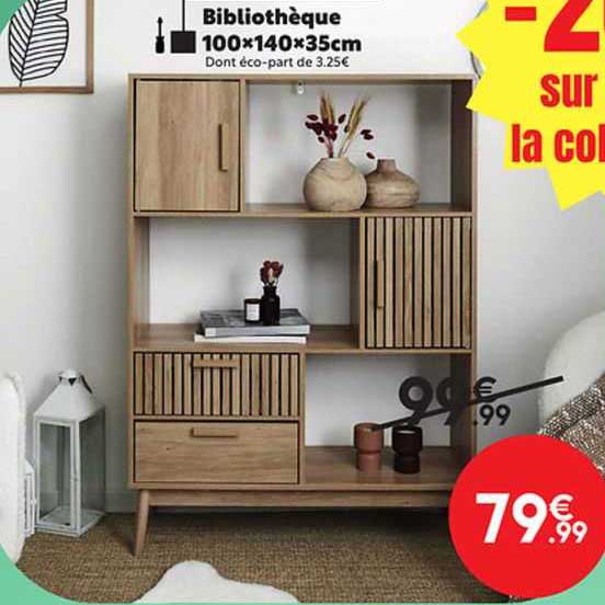 Bibliothèque 100 X 140 X 35 Cm