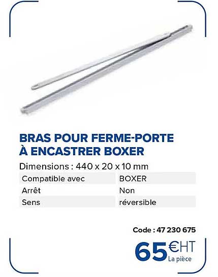 Bras Pour Ferme-porte à Encastrer Boxer
