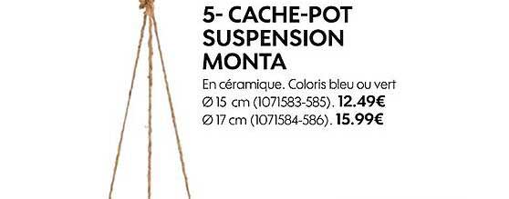 cache-pot suspension monta