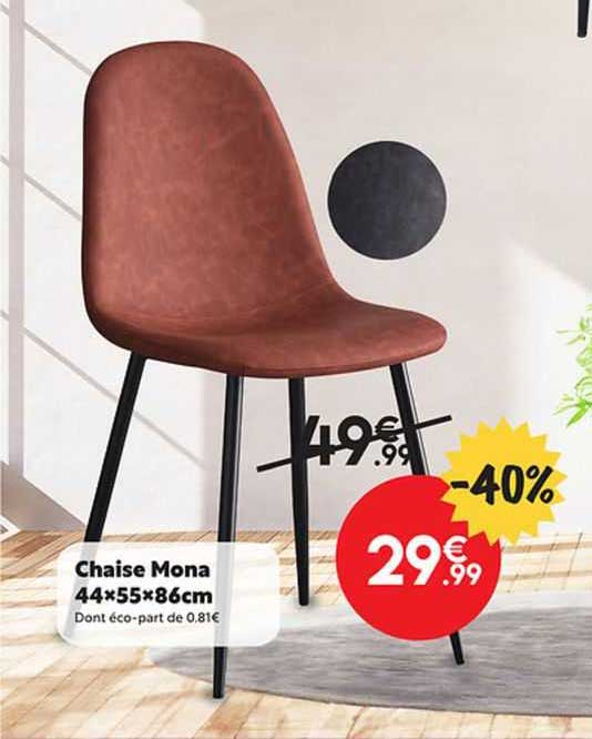 chaise mona 44 x 55 x 86 cm