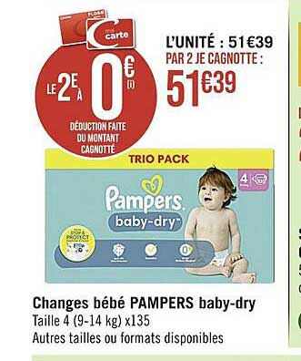 changes bébé pampers baby-dry