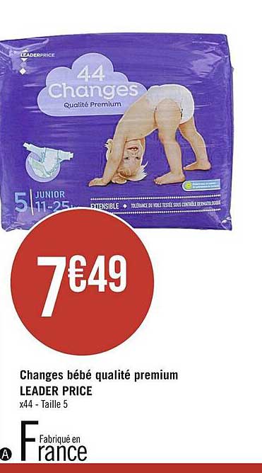 changes bébé qualité premium leader price
