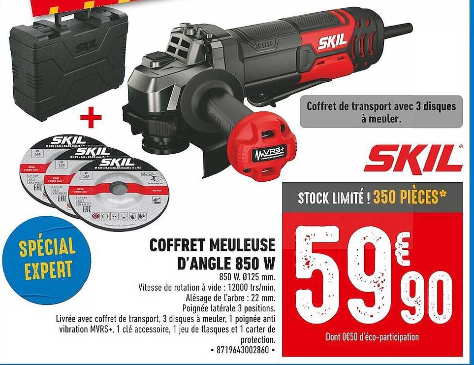 Coffret Meuleuse D'angle 850 W