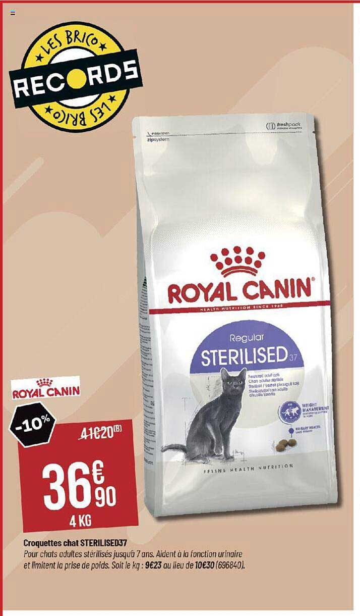 croquettes chat sterilised royal canin