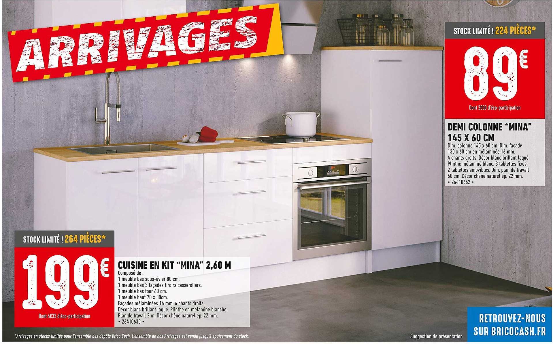 cuisine en kit "mina" 2.60 m