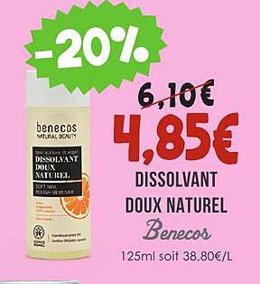 Dissolvant Doux Naturel Benecos