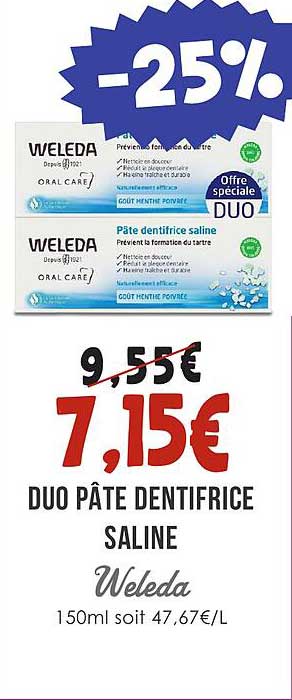 Duo Pâte Dentifrice Saline Weleda