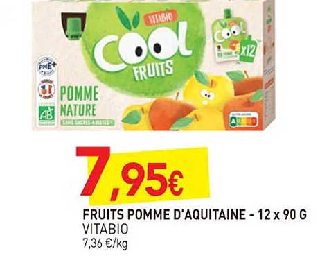 fruits pomme d'aquitaine vitabio