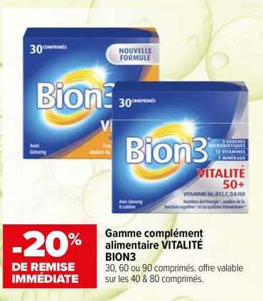 gamme complément alimentaire vitalité bion3
