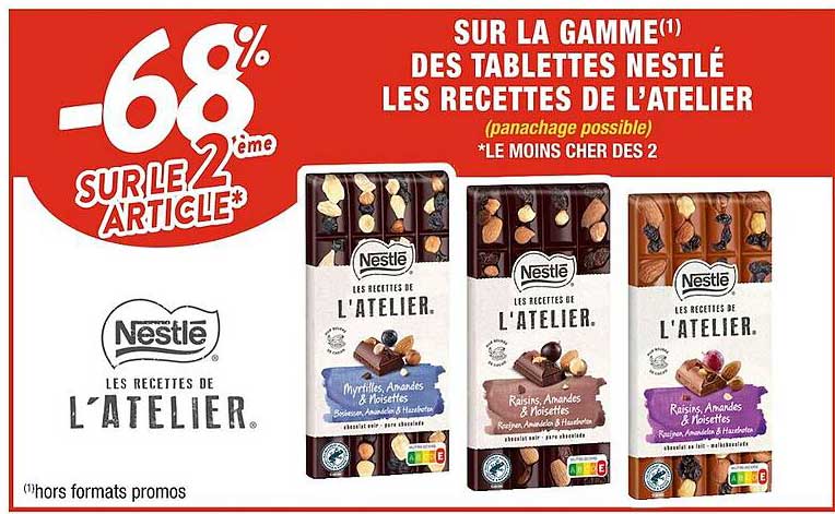 la gamme des tablettes nestlé les recettes de l'atelier