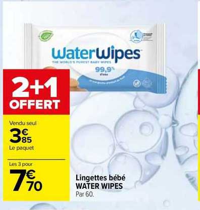 Lingettes Bébé Water Wipes