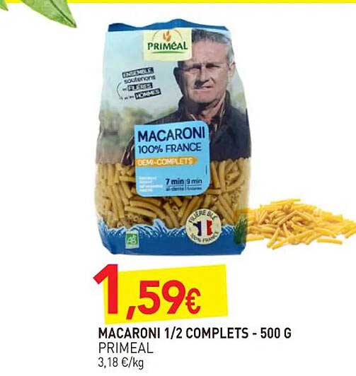 macaroni 1/2 complets primeal
