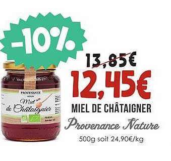 Miel De Châtaigner Provenance Nature
