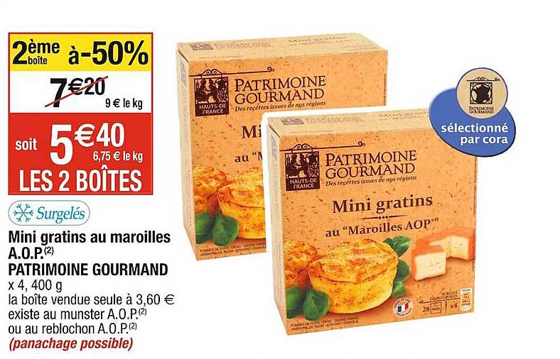 mini gratins au maroilles a.o.p. patrimoine gourmand