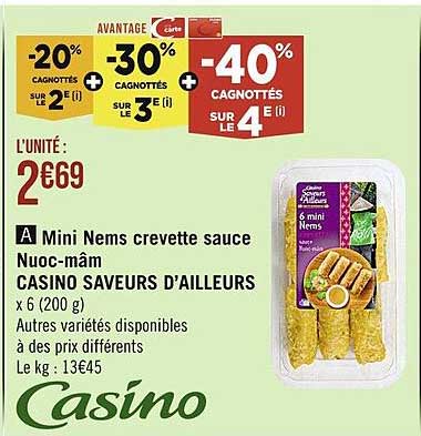 mini nems crevette sauce nuoc-mâm casino saveurs d'ailleurs