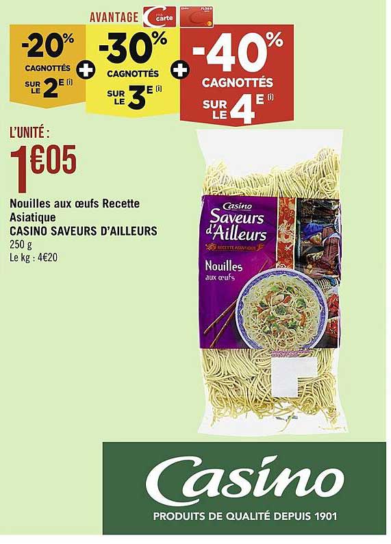 nouilles aux œufs recette asiatique casino saveurs d'ailleurs