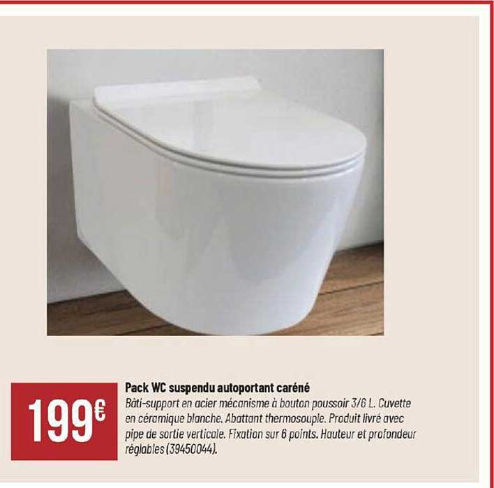 pack wc suspendu autoportant caréné