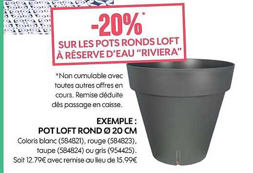 Pots Ronds Loft à Réserve D'eau "riviera"