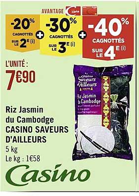 riz jasmin du cambodge casino saveurs d'ailleurs