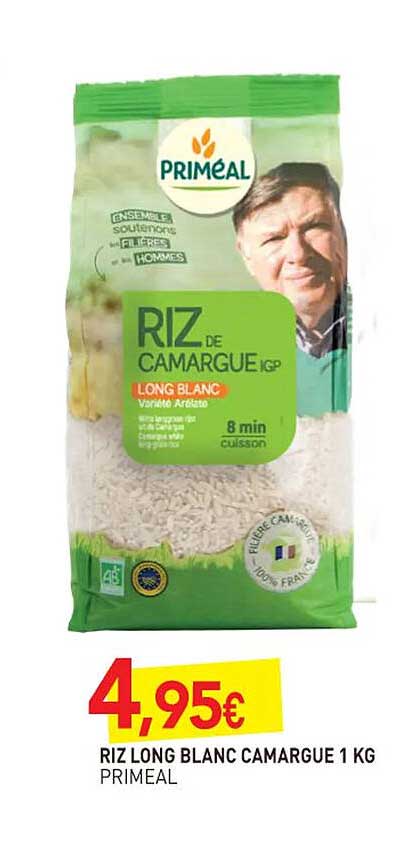 riz long blanc camargue 1kg primeal