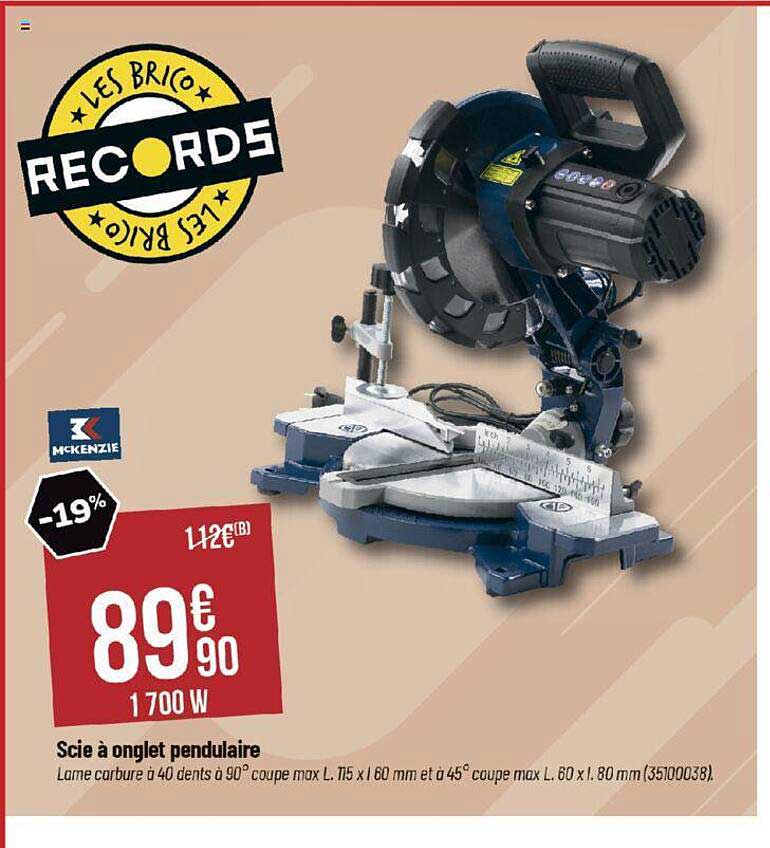 Scie à Onglet Pendulaire Mckenzie