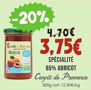 Spécialité 65% Abricot Confit De Provence