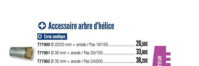 accessoire arbre d'hélice