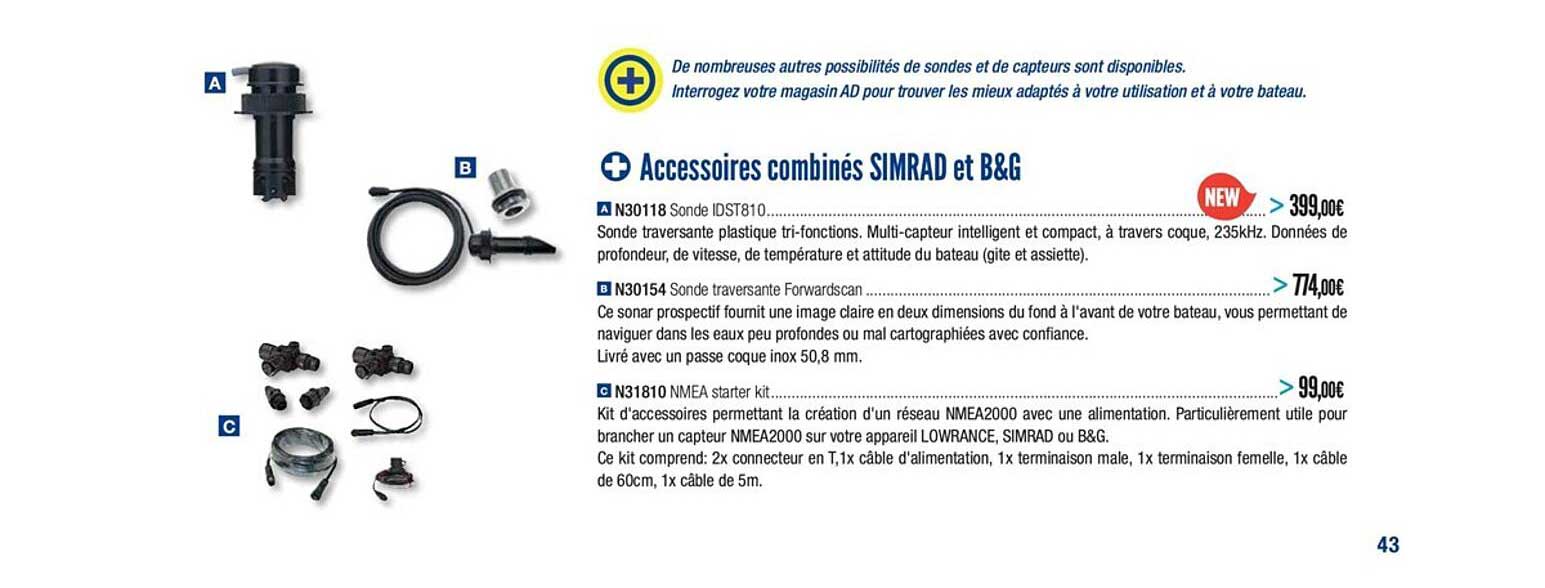 accessoires combinés simrad et b&g