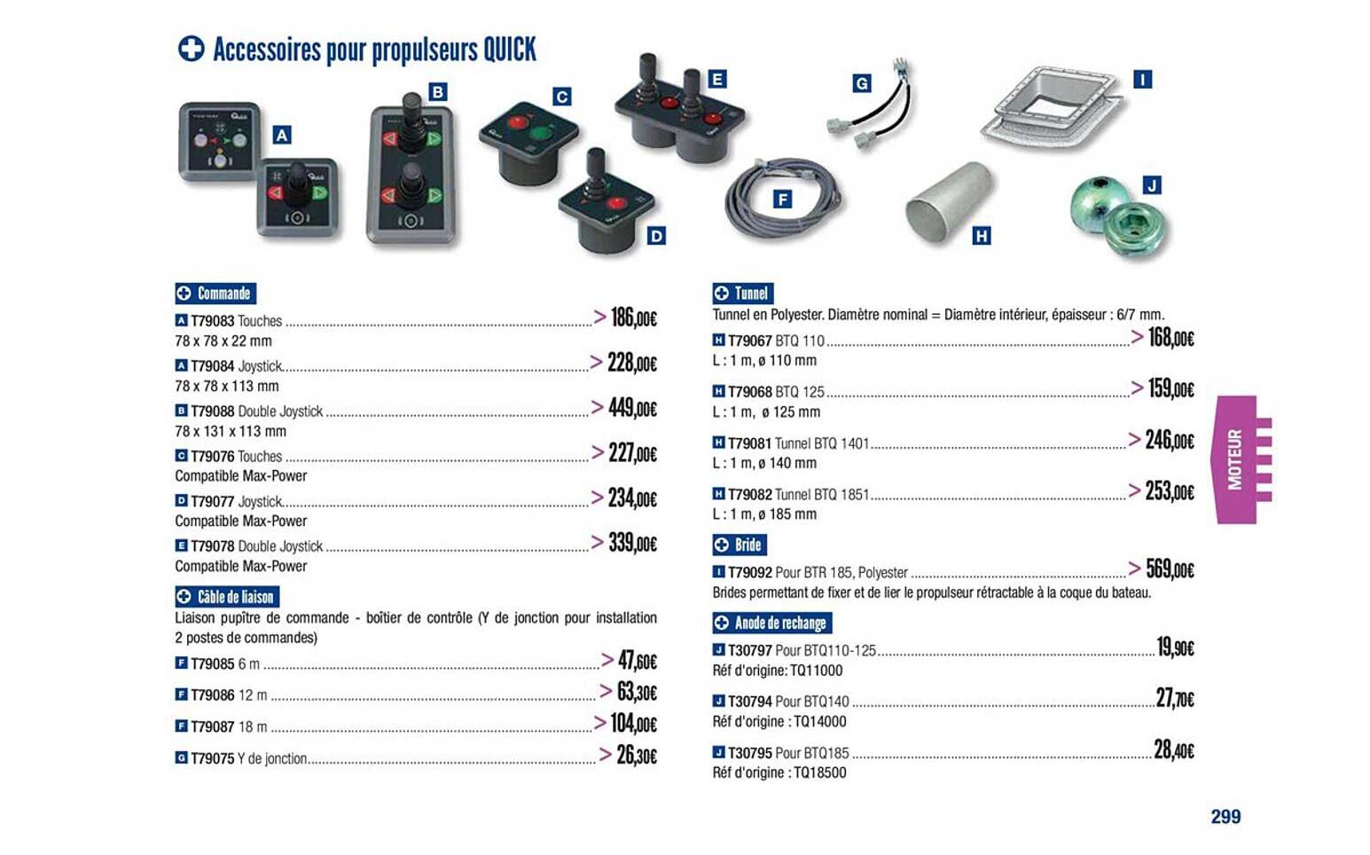 accessoires pour propulseurs quick