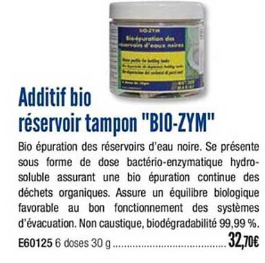 additif bio réservoir tampon bio zym