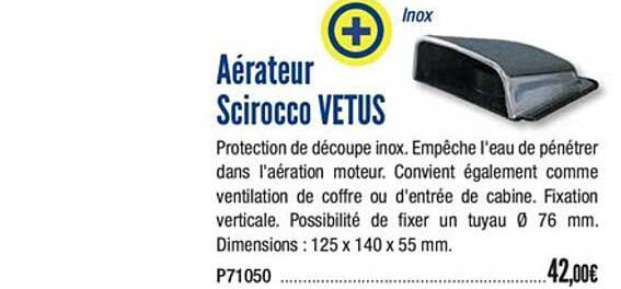 aérateur scirocco vetus