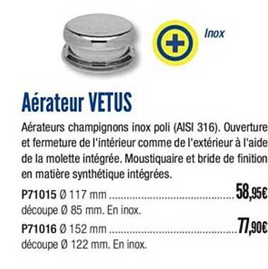 aérateur vetus