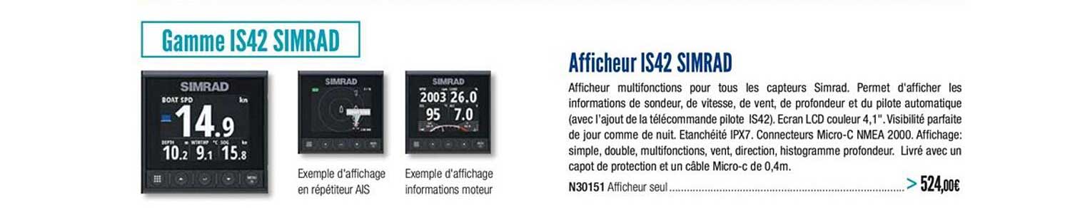 afficheur is42 simrad