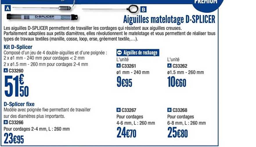 aiguilles matelotage d splicer