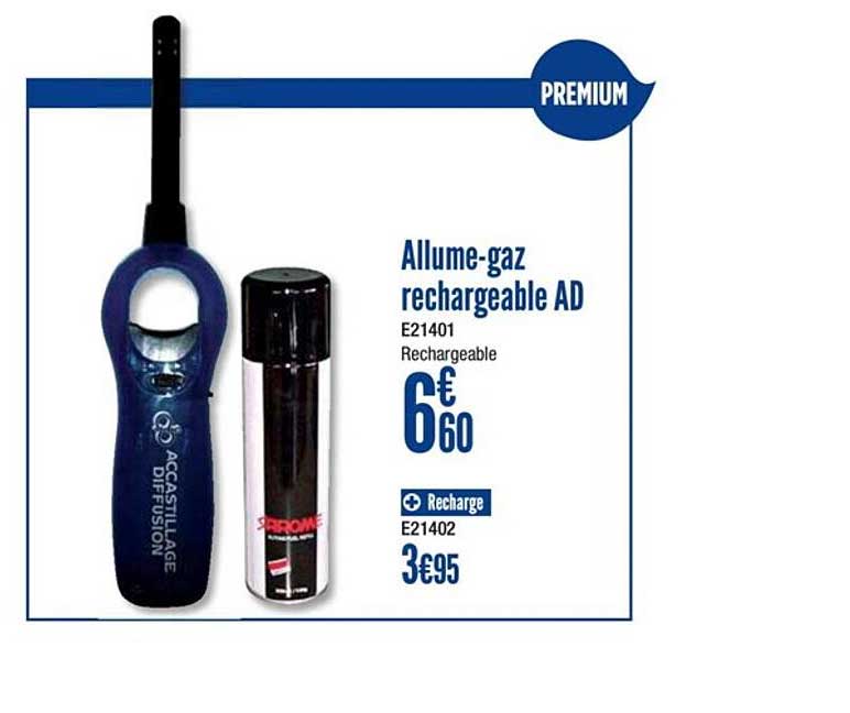allume gaz rechargeable ad