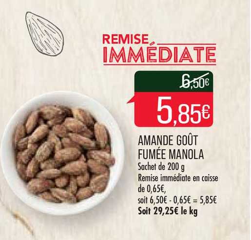 amande goût fumée manola